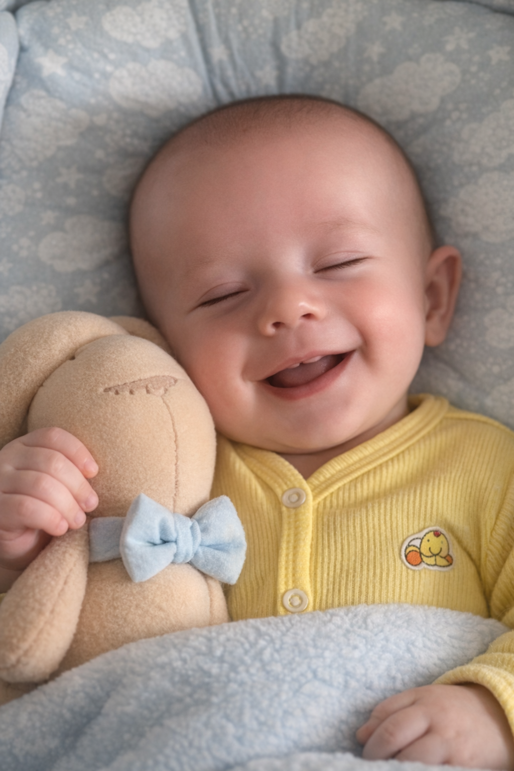 Criança feliz dormindo bem com sono reparador e respiração nasal